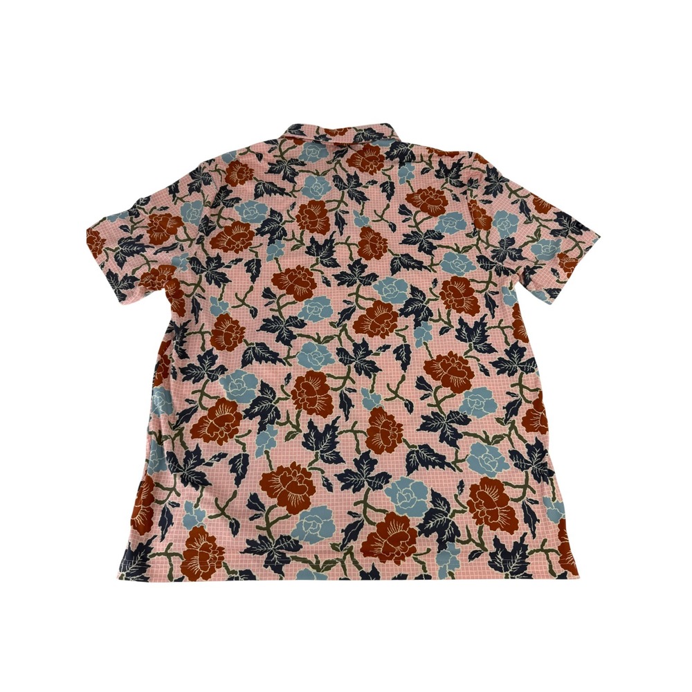 Good Good Golf Pink Canyon Polo Shirt Mens Size XL Blue Pink Floral NWT - Picture 7 of 7